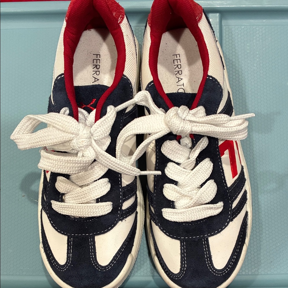Ferrato Kids Sneakers - Blue, White, and Red